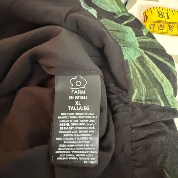 Farm Rio Black Midnight Macaw Fiesta Lenzing Euroflax Mini Dress NWT Size XL - Picture 13 of 14